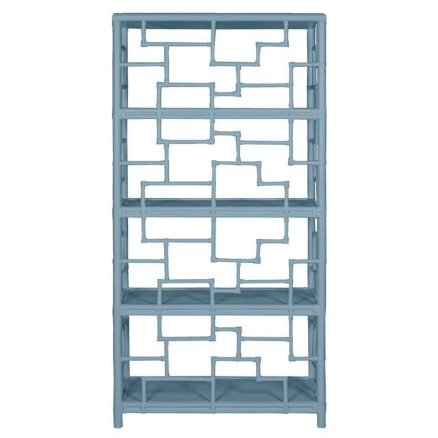 Not Yet Made - Made To Order Tibet Etagere, Pool Blue For Sale - Image 5 of 5