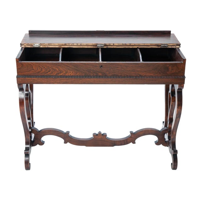 Early 19th Century Early 19th Century Rosewood Flip-Top Writing Desk For Sale - Image 5 of 12