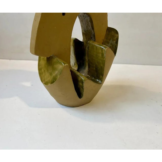 Surrealist Entity in Glazed Ceramic by Aksel Hansen, 1960s For Sale - Image 4 of 9