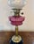 Antique Victorian Cranberry Glass Oil Lamp, 1860 For Sale - Image 3 of 6