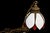 Antique Snowdrop Pendant Light 100" Brass Chain Working Excellent For Sale In Los Angeles - Image 6 of 9