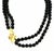 The Tiffany & Co. Onyx Beads 18k Yellow Gold Oak Leaf Enhancer Necklace is a stunning vintage piece from the fine jewelry...
