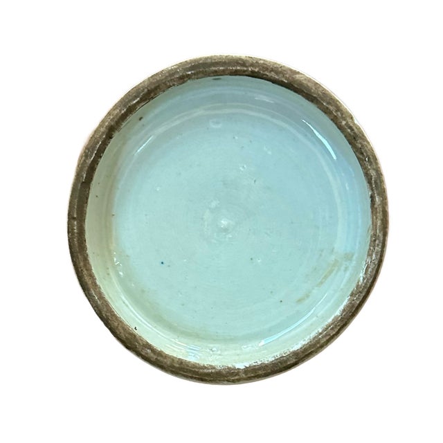 Blue Hand Painted Ceramic Blue and White Jar With Cap For Sale - Image 8 of 8