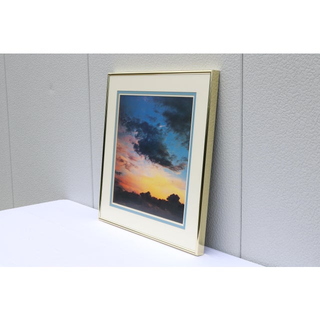 Metal 1978 Eliot Porter Clouds at Sunset Photograph Fine Art Dye Transfer Print, Framed For Sale - Image 7 of 18