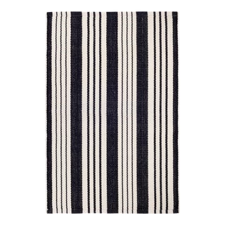 Dash & Albert by Annie Selke Birmingham Black Indoor/Outdoor Rug, 3' x 5' For Sale