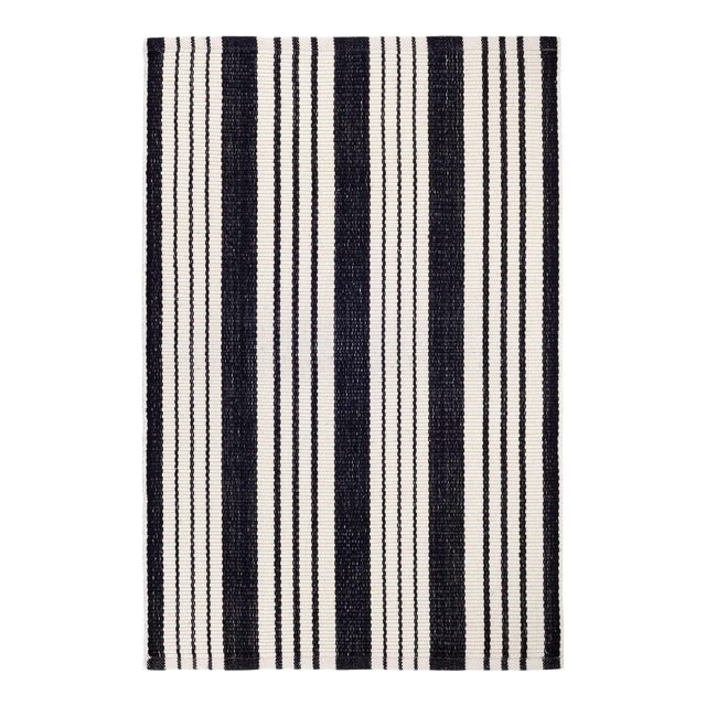 Dash & Albert by Annie Selke Birmingham Black Indoor/Outdoor Rug, 3' x 5' For Sale