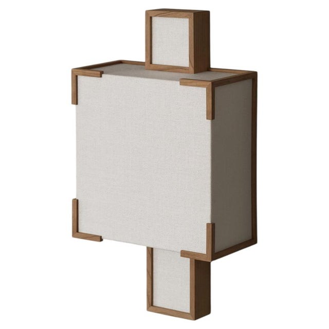 Yoshino Wall Lamp in Cherry Wood & Fine Silk by Veermakers For Sale - Image 13 of 13