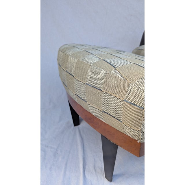 Postmodern Burl Wood Lounge Chair and Ottoman Attributed to Adam Tihany for Pace Collection, C. 1990, Italian For Sale In San Francisco - Image 6 of 10