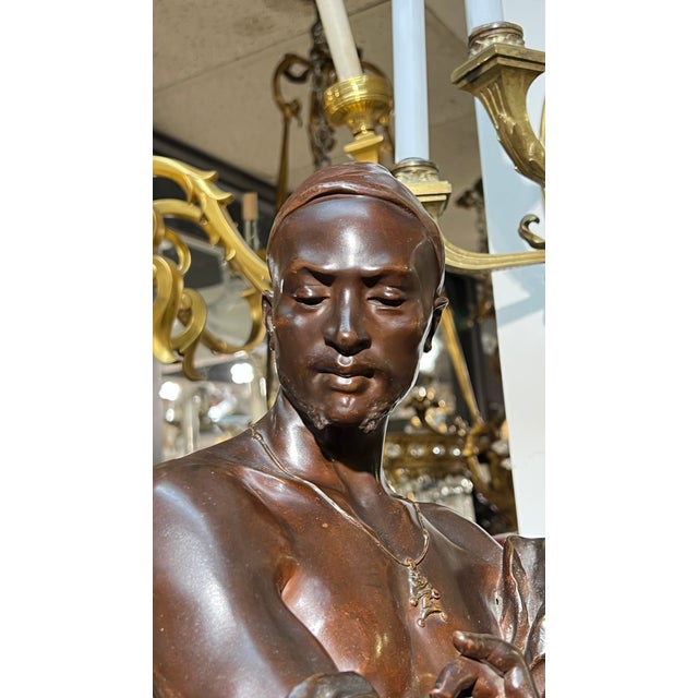 Georges-Charles Coudray Large Orientalist Egyptian Female Bronze Sculpture For Sale - Image 12 of 18