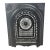 Late 19th Century Cast Iron Antique Fireplace + Insert With Rosette Cover 24" X 27.75" For Sale