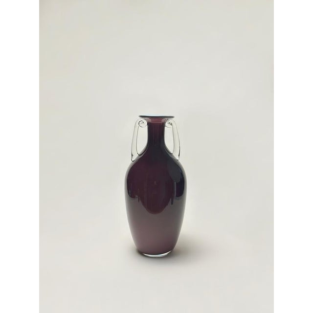 Vintage Cased Glass Amphora Vase by Jerzy Słuczan-Orkusz, 1980s For Sale - Image 9 of 10