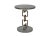 Wrought Iron Curcuit Chairside Table with Cast Stone Top