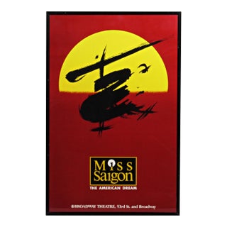 Original 1991 Framed Miss Saigon Broadway Poster For Sale