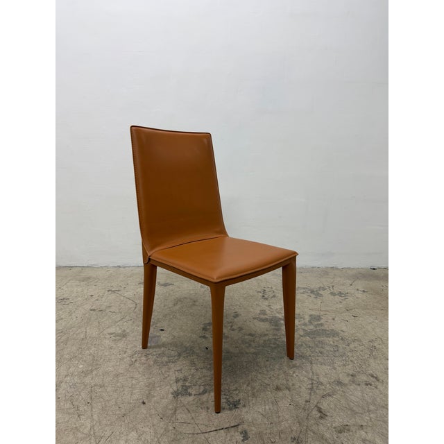 Modern G.&r. Fauciglietti Latina High Back Leather Dining or Side Chair for Frag, Italy For Sale - Image 3 of 15