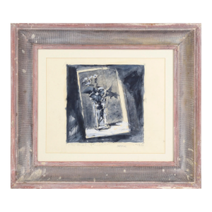 "Broken Promises" - Abstracted Floral Still Life in Acrylic and Pencil on Paper