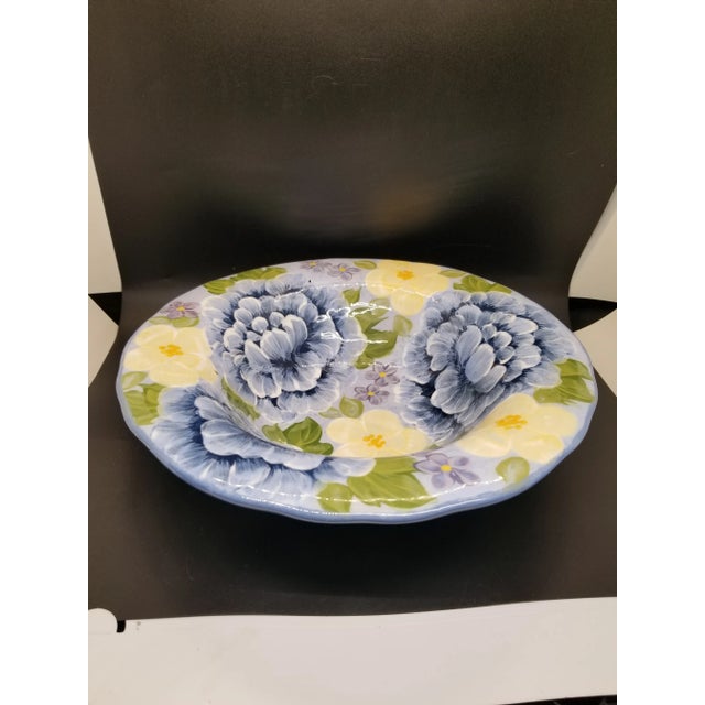 Vintage Ceramic Lesal Floral Bowl~ Lesal Ceramics ~ Vintage Lesal ~ Lesal Studio Ceramic Bowl For Sale - Image 4 of 7