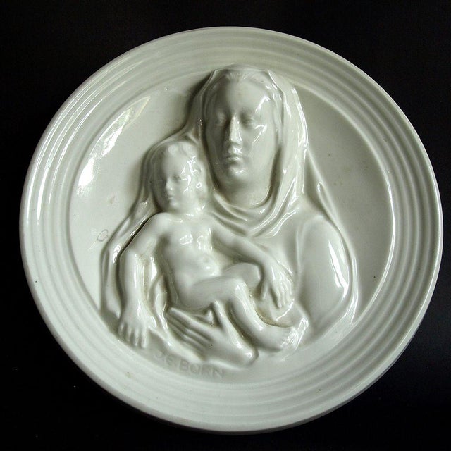 Madonna with Child by Emile Jacob Born, 1890s For Sale - Image 4 of 8