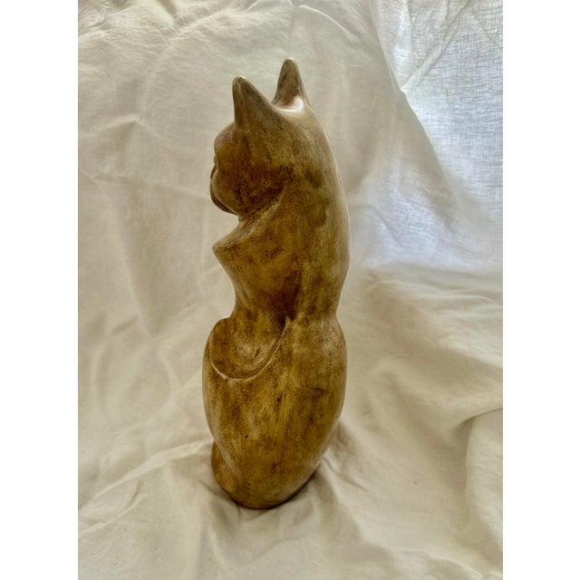 Mid-Century Modern Eqyptian Bastet Cat Goddess Statue For Sale - Image 3 of 6