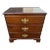 Late 20th Century Queen Anne 3-Drawer Chest, Mahogany With Brass Leaf Hardware For Sale