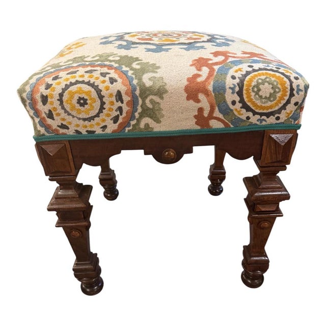 Louis XIV Regency Hocker in Oak For Sale - Image 6 of 6
