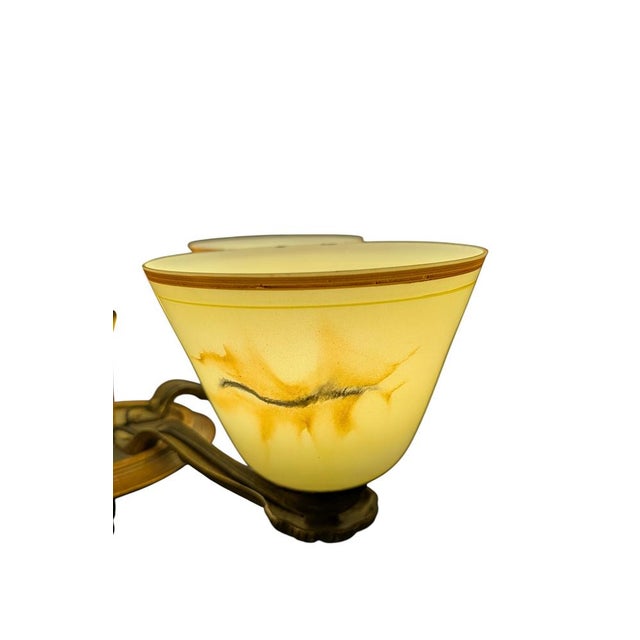 Beige Five-Arm Chandelier by Paavo Tynell, 1930s For Sale - Image 8 of 17