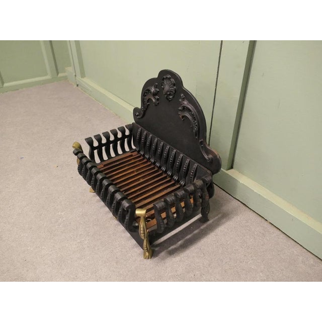 1950s Vintage Regency Style Iron Fire Grate, 1950 For Sale - Image 5 of 8