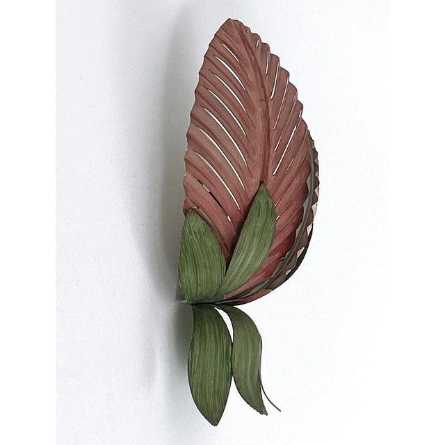 Mid-Century Double Leaf Floral Sconce by Holländer Leuchten, Germany, 1970s For Sale - Image 9 of 18