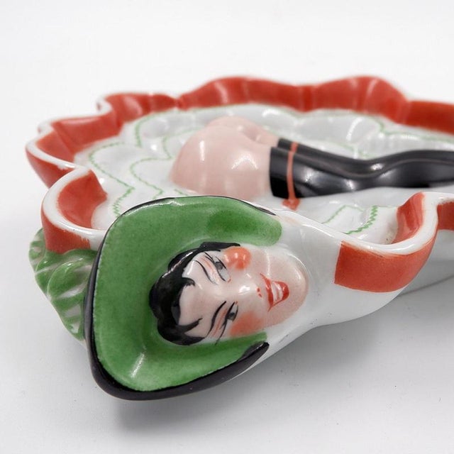 Green Porcelain Les Naturistes Pocket Tray, Paris, 1957 For Sale - Image 8 of 10