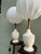 Mid 20th Century Mid-Century Modern White Ceramic Urn Table Lamps, a Pair — Restored With Custom Silk Globe Shades For Sale - Image 5 of 7