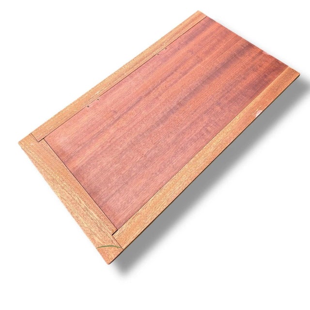 Glass Mid-Century Danish Rectangular Teak Wall-Mounted Mirror For Sale - Image 7 of 11