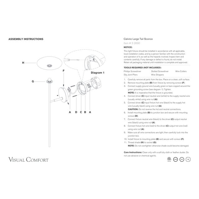 2020s Ian K. Fowler for Visual Comfort Signature Calvino Large Tail Sconce in Polished Nickel with Clear Glass For Sale - Image 5 of 5