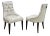 Pair of Thomas Pheasant for Baker Side Chairs in Designer Linen & Rubelli For Sale