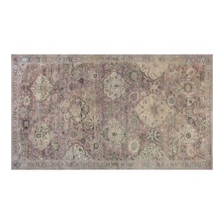 Early 20th Century Kirman Rug in Beige, Blue, Brown and Pink For Sale