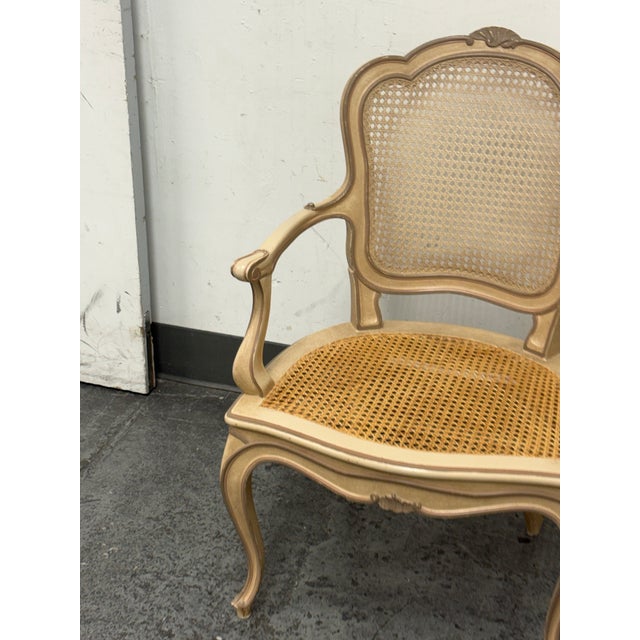 Late 19th Century Louis XV Style Cane Armchair, Antique For Sale - Image 5 of 12