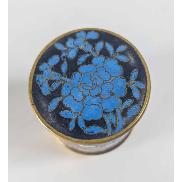20th Century Chinese Cloisonne Enamel Trinket or Tobacco Box, Scholar's Object For Sale - Image 9 of 9