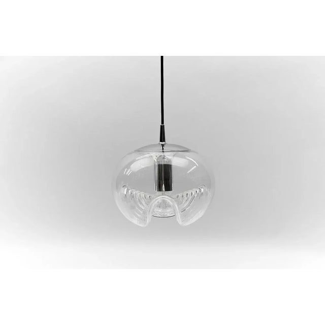 Glass Ceiling Lamp Wave by Koch and Lowy for Peill & Putzler, Germany, 1960s For Sale - Image 10 of 10