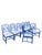Faux Bamboo Chinoiserie Style Blue Dining Chairs in Blue Set of 8 For Sale - Image 13 of 14