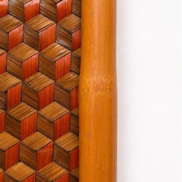 Vintage Chinese Woven Bamboo Tray, 1970s For Sale - Image 6 of 9
