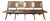 Vintage Four-Seat Folding Slatted Wood Bench, Theater, Waiting Room & Industrial Style Seating For Sale