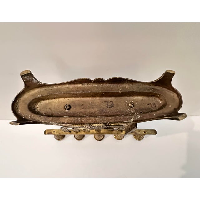 Vintage Brass Menorah With Movable Doors For Sale - Image 11 of 11