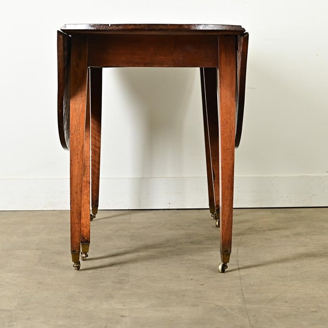 French 19th Century Walnut Oval Drop Leaf Dining Table For Sale - Image 11 of 11