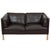 Model 2442 2-Seater Sofa in Brown Leather by Børge Mogensen for Fredericia, 1970s For Sale - Image 16 of 16