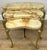 Vintage French Nested Tables in Marble, Onyx, and Brass, Set of 3 For Sale - Image 4 of 18