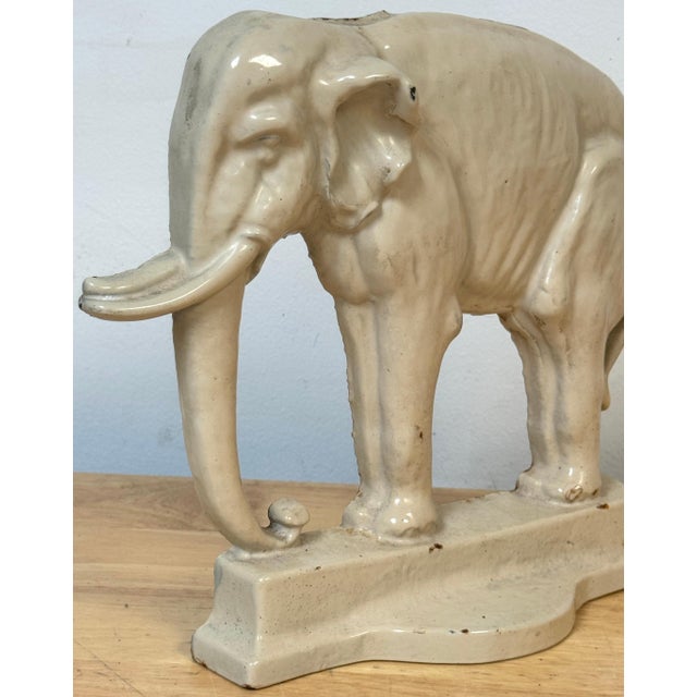 Rare 19th Century English Enamelled Cast Iron Doorstop of Jumbo the Elephant For Sale - Image 9 of 18