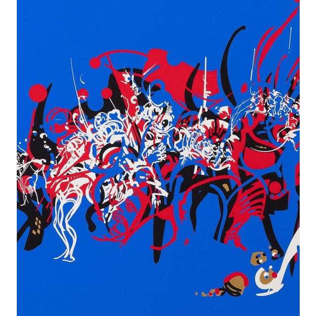Modern Raymond Moretti, Rimbaud's Illuminations in Blue and Red, Screen Print For Sale - Image 3 of 6