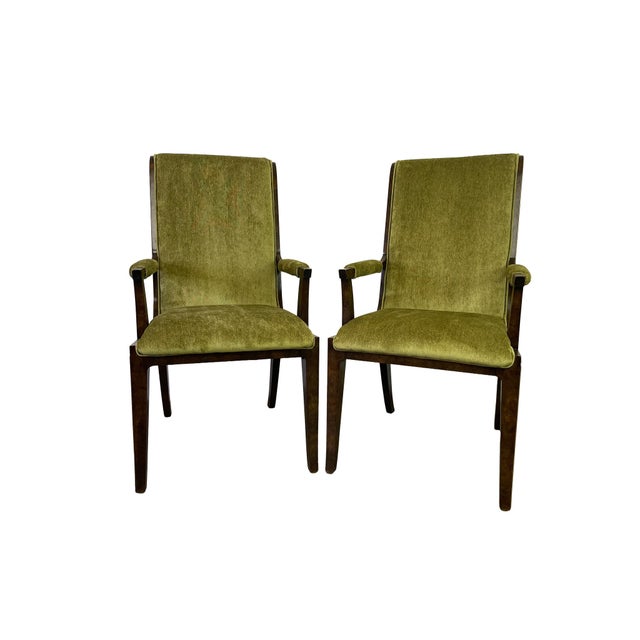 1970s Mastercraft-Attributed Burl Wood & Brass Dining Chairs, Set of 6, 1970s For Sale - Image 5 of 18
