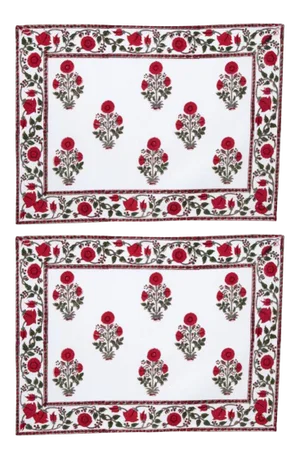 Amaya Red Placemats - a Pair