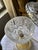 Glass Vintage Crystal Table Lamp With Hand-Etched Botanical Motif, Cut Crystal Details & Finial Floral Designs For Sale - Image 7 of 12