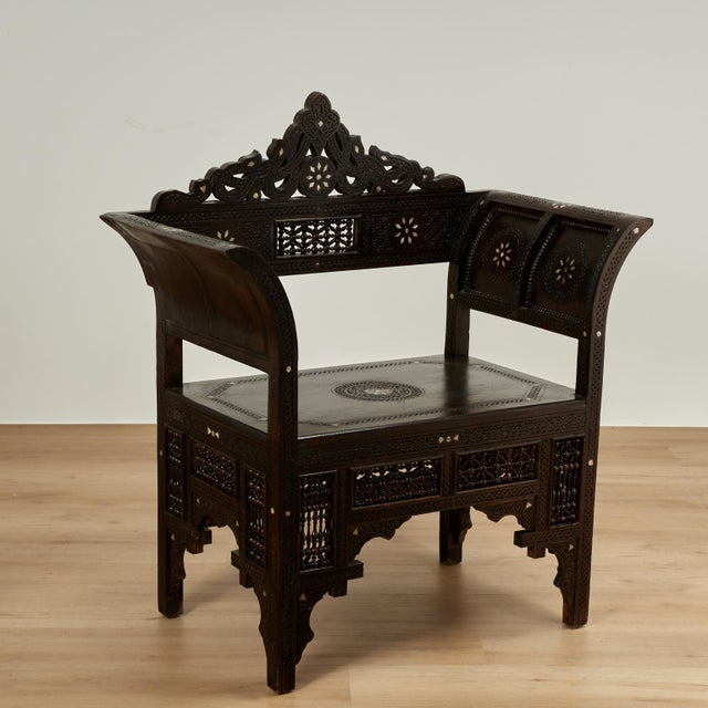 Pair of Antique Anglo Indian Carved and Inlaid Chairs For Sale - Image 11 of 16
