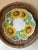 Vintage 13.5” Italian Sunflower Incised, Glazed Handpainted Terracotta Platter For Sale - Image 16 of 16